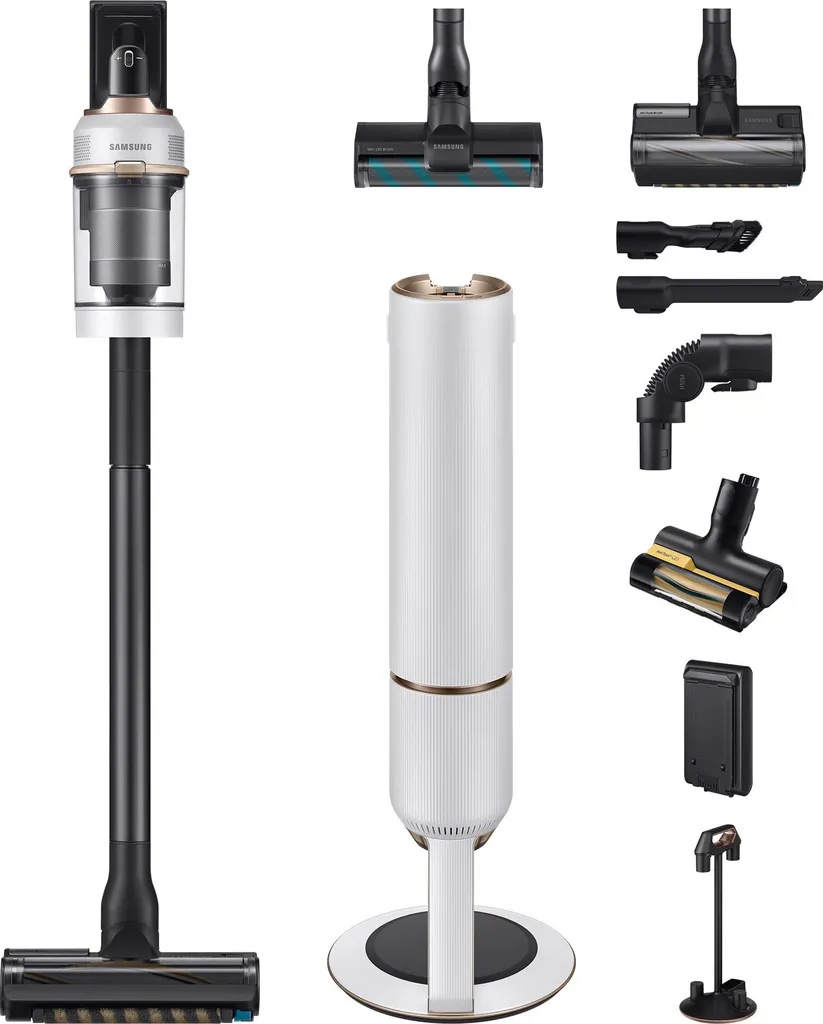 SAMSUNG VS20B95C43W/WD Bespoke Jet Plus CompleteClean Stielsauger mit LED Bürste Akkubetrieb, 580 Watt