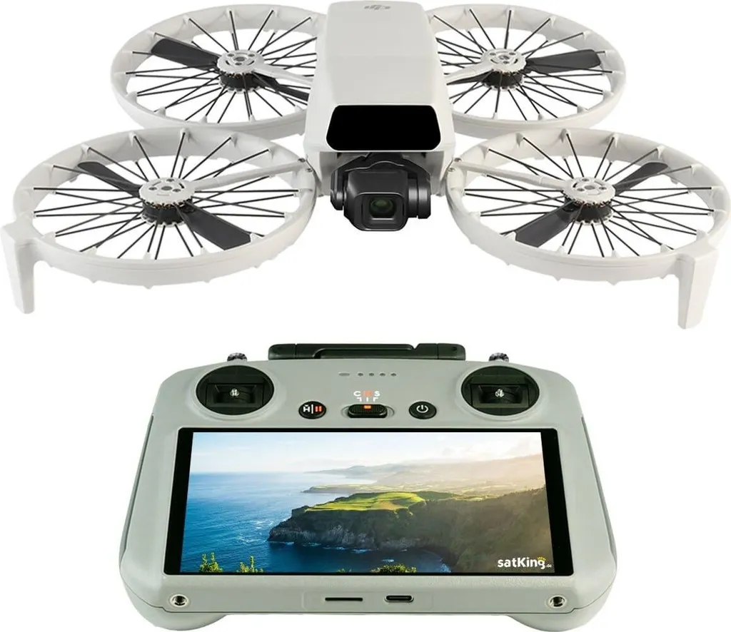 DJI Flip, 4 Rotoren, 48 MP, 3840 x 2160 Pixel, 16 m/s, 3110 mAh, Schwarz, Weiß