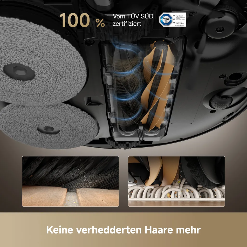 DREAME X50 Master Staubsaugerroboter mit 24,9cm Basisstation,Automatisches Nachfüllen&Entleeren,Nachlaufsystem,AI Hindernisvermeidung,20000Pa, Schwarz – Bild 10