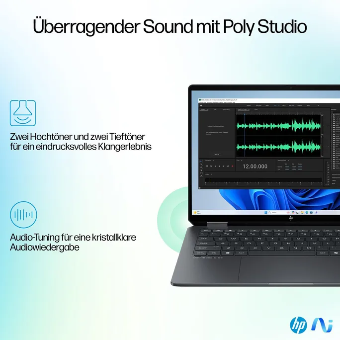 HP OmniBook Ultra Flip 14" 2,8k OLED Touch Core Ultra 7 258V 32GB/2TB SSD Windows 11 Home - 14-fh0079ng inkl. HDMI Adapter & Pen Copilot+PC – Bild 5