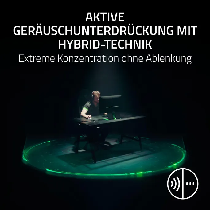RAZER Blackshark V3 Pro Schwarz Wireless ANC Esport Headset | PC-Series, Hybrid ANC, 2.4Ghz, Bluetooth, USB-C, 3.5 mm Klinke – Bild 5