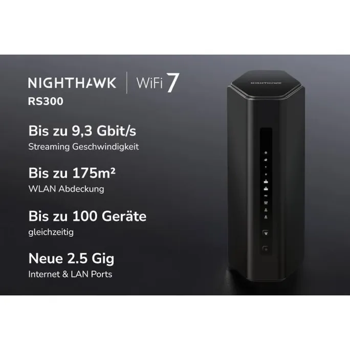 NETGEAR Nighthawk Tri-Band WiFi 7 Router (RS300) – Sicherheitsfunktionen, BE9300 WLAN-Geschwindigkeit (bis zu 9,3 Gbit/s) – deckt bis zu 185 m2, 100 Geräte ab – 2,5 GB Internetanschluss – Image 4