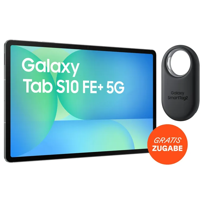 Samsung GALAXY Tab S10 FE+ X626B 5G 12.4″ 256GB grau + SmartTag 2 EI-T5600 Schwarz