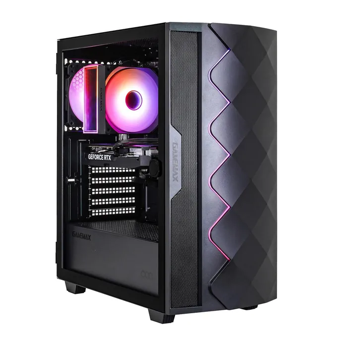 Hyrican GAMEMAX MegaDeal Diamond BK SET2697 7795 Ryzen 5 5500 16GB 1TB SSD RTX 5050 + MSI MAG 32C6X Curved Monitor 80cm (32") - Image 2