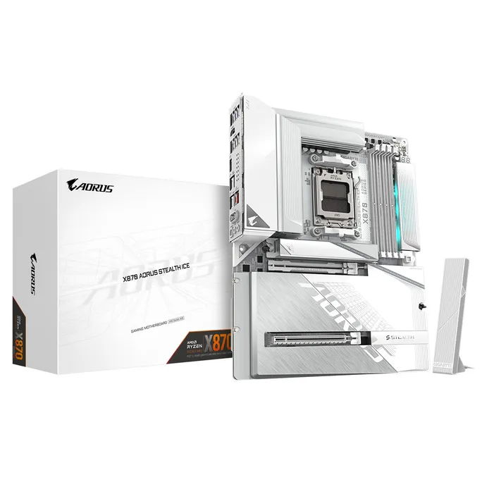GIGABYTE X870 AORUS STEALTH ICE ATX Mainboard Sockel AM5 HDMI/USB4