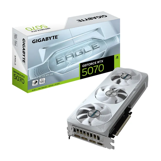 GIGABYTE GeForce RTX 5070 EAGLE OC ICE 12G Grafikkarte HDMI/DP