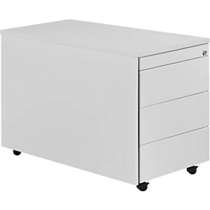 Schüberollcontainer, 579x800mm, Kunststoffpl., 3 Schübe, lichtgrau