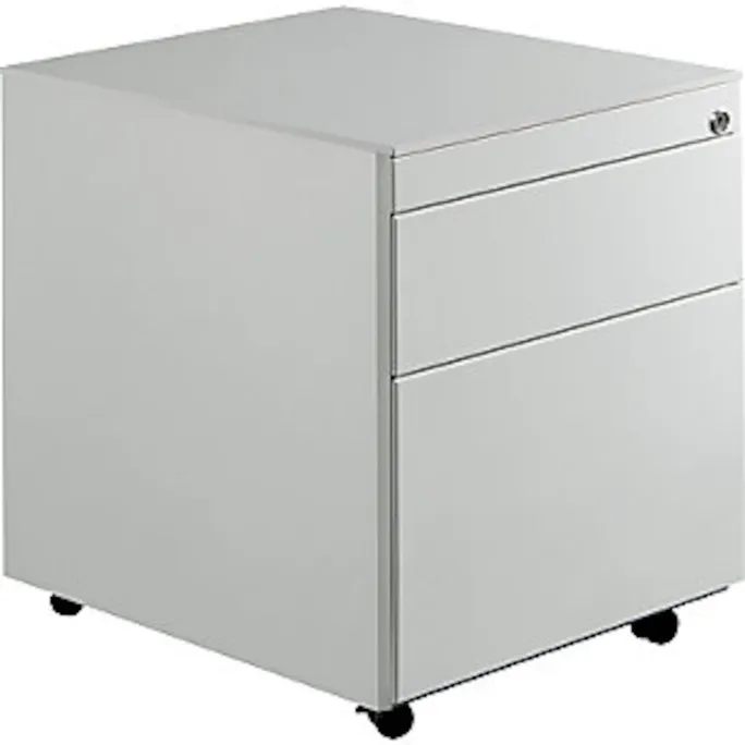 Schubladencontainer mit Rollen, 570×600, 1 Schub, 1 Hängereg., lichtgrau
