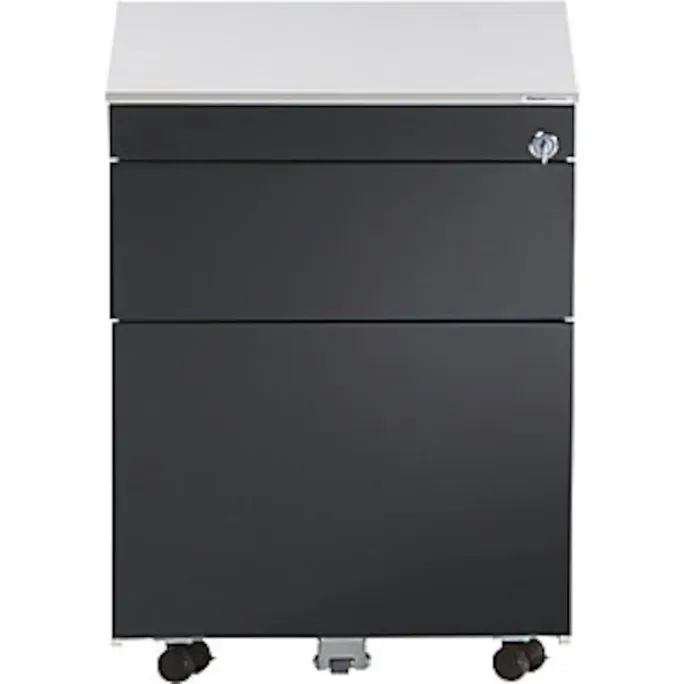 Schubladencontainer m.Rollen, 570x600, 1 Materials., 1 Hängereg., weiß/anthrazit - Image 2