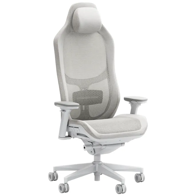 Fractal Refine Gaming Chair Mesh Light/ Hellgrau | Synchro-Tilt Mechanismus, Rückenlehne mit integrierter Lordosenstütze