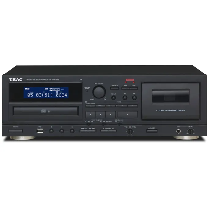 TEAC AD-850-SE CD- & Kassettenspieler mit USB Schwarz