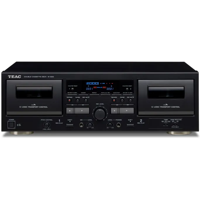 TEAC W-1200 Doppel-Kassettendeck USB-Ausgang schwarz
